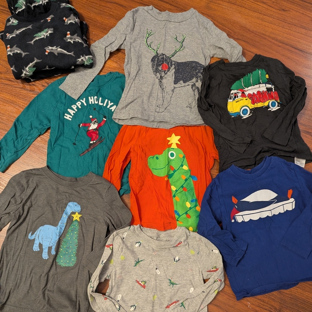 Bundle of Kids 3T Long-sleeve Christmas shirts
